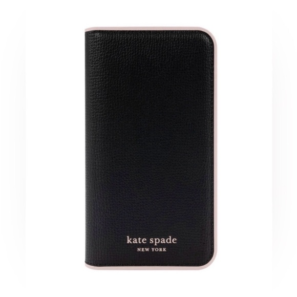Kate Spade Wrap Folio Wallet Case IPhone 14 Plus Black New! - Picture 12 of 14